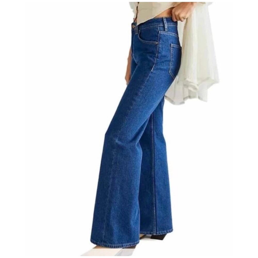 We The Free People Ava High Rise Bootcut Jeans Sz 30/10 Cotton - Picture 2 of 8